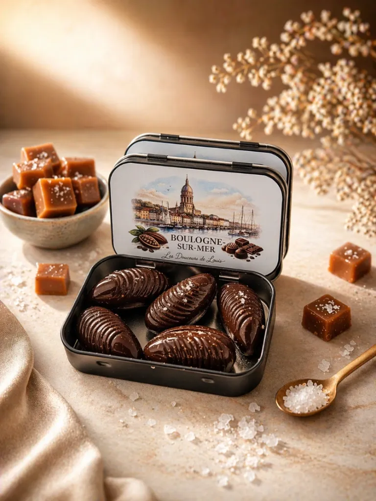 Moules Chocolat noir et caramel Fleur de sel