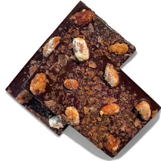 Tablette Noir Amandes Caramélisées
